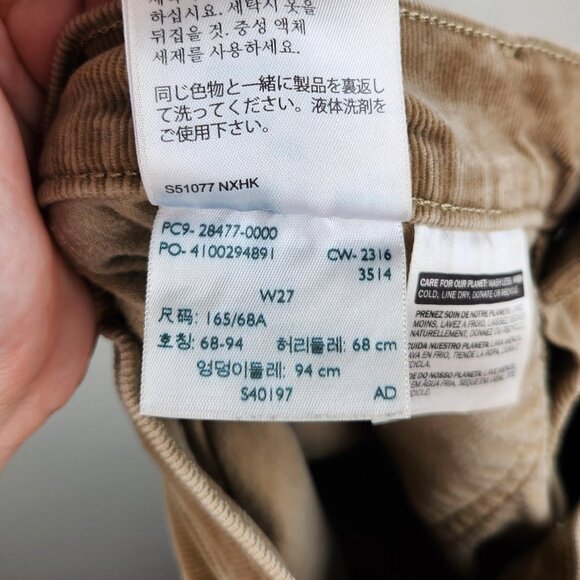 Levi's Surplus Skinny Low Rise White Tab Corduroy Pants Tan sz 27 - Picture 11 of 13